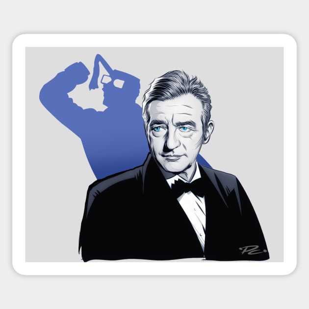 Claude Rains - An illustration by Paul Cemmick Sticker by PLAYDIGITAL2020